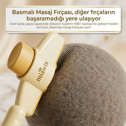 Masaj Etkili Tüy Temizleyici Basmalı Tarak