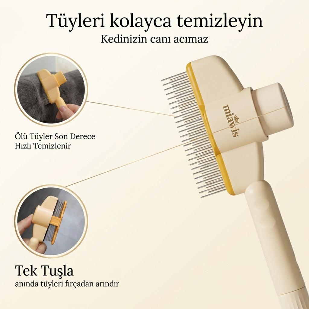 Masaj Etkili Tüy Temizleyici Basmalı Tarak
